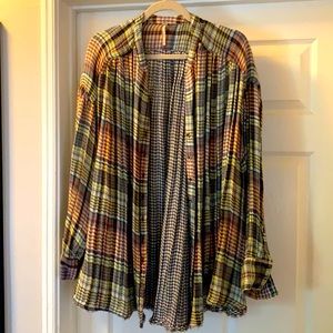 Free People Plaid Button Up